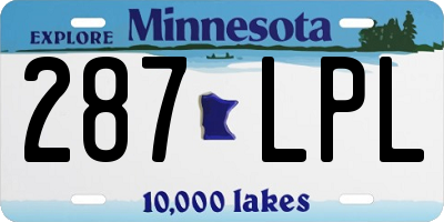 MN license plate 287LPL