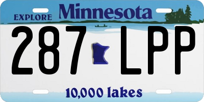 MN license plate 287LPP