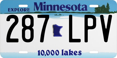 MN license plate 287LPV