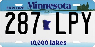 MN license plate 287LPY