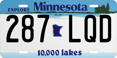 MN license plate 287LQD