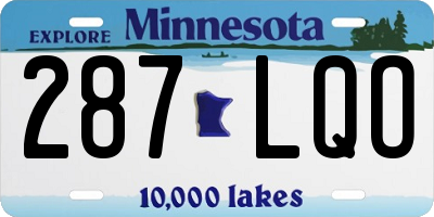 MN license plate 287LQO