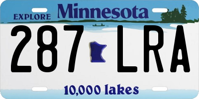 MN license plate 287LRA