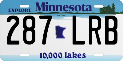 MN license plate 287LRB