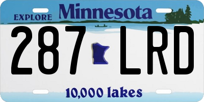 MN license plate 287LRD