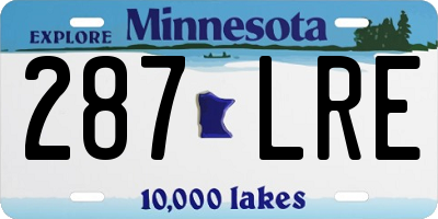 MN license plate 287LRE