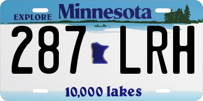 MN license plate 287LRH