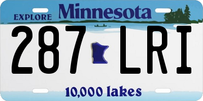 MN license plate 287LRI