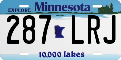MN license plate 287LRJ
