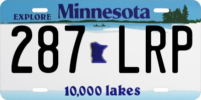 MN license plate 287LRP