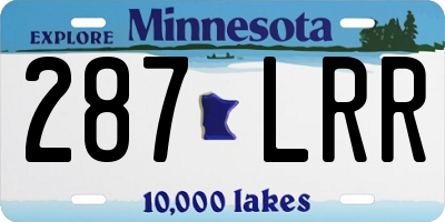 MN license plate 287LRR