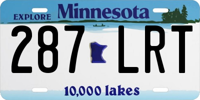 MN license plate 287LRT