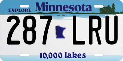 MN license plate 287LRU