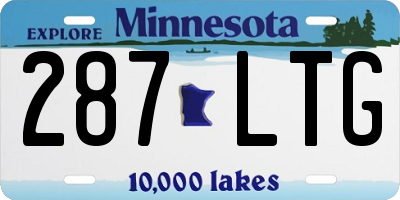 MN license plate 287LTG