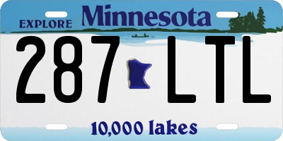 MN license plate 287LTL