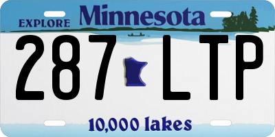 MN license plate 287LTP