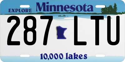 MN license plate 287LTU