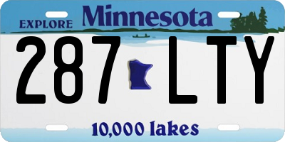 MN license plate 287LTY