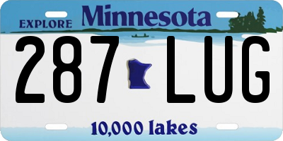 MN license plate 287LUG