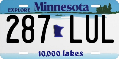 MN license plate 287LUL