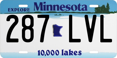 MN license plate 287LVL