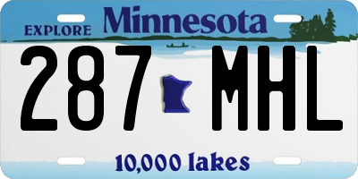 MN license plate 287MHL