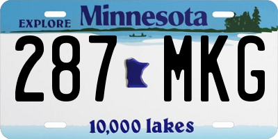 MN license plate 287MKG