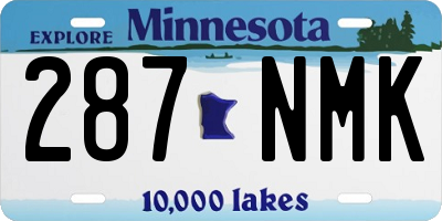MN license plate 287NMK