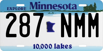 MN license plate 287NMM