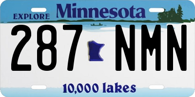 MN license plate 287NMN