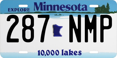 MN license plate 287NMP