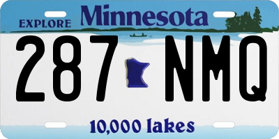MN license plate 287NMQ