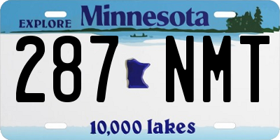 MN license plate 287NMT