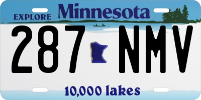 MN license plate 287NMV
