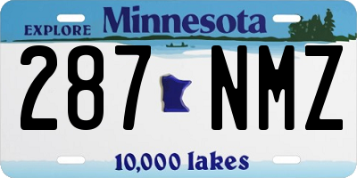 MN license plate 287NMZ