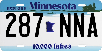 MN license plate 287NNA