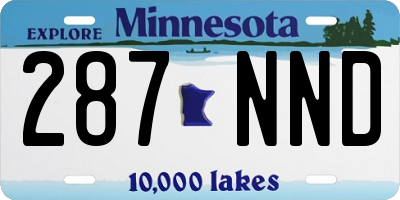 MN license plate 287NND