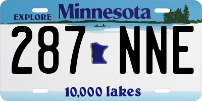 MN license plate 287NNE