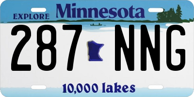 MN license plate 287NNG