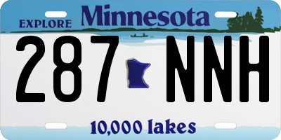 MN license plate 287NNH