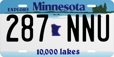 MN license plate 287NNU