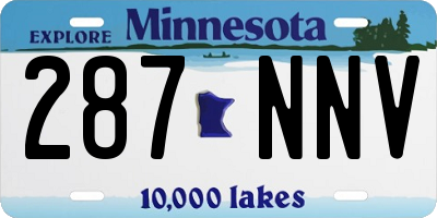 MN license plate 287NNV