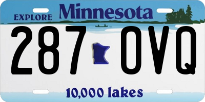 MN license plate 287OVQ