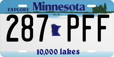 MN license plate 287PFF