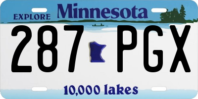 MN license plate 287PGX