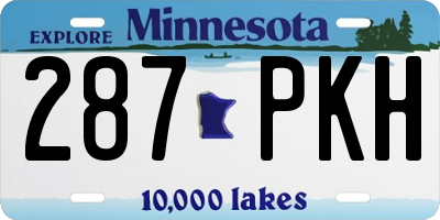 MN license plate 287PKH