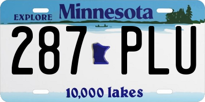 MN license plate 287PLU