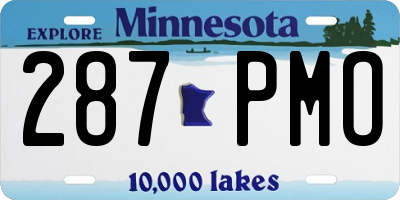 MN license plate 287PMO