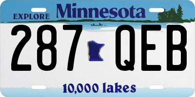 MN license plate 287QEB