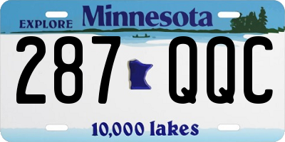 MN license plate 287QQC